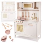Bērnu Virtuve Rotaļu Koka Virtuves Iekārtas Komplekts ar Piederumiem, 100cm (dažādas variācijas) | Kids Toy Wooden Kitchen With Accessories