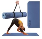 4Fizjo Sporta Vingrošanas paklājs jogas fitnesa pilates TPE 180x60x0.6cm, Zils | Foam Fitness Yoga Exercise Mat