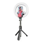 Puluz Selfija Nūja Kāts Statīvs Tripods Bluetooth ar 16 cm LED Riņķa Lampu un Telefona Turētāju | Selfie Stick Tripod Telescopic Stand and Bluetooth Remote Control with LED ring