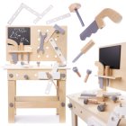 Bērnu Rotaļu Komplekts Konstruktors Koka Darbnīca ar koka darbarīkiem un galdu | Workshop with wooden tools and work table
