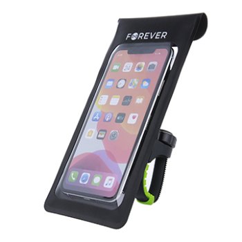 Ūdensizturīgs velo telefona turētājs Forever Outdoor BH-130, melns