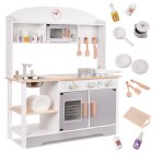 Bērnu Rotaļu Spēļu MDF Koka Virtuves Iekārta Komplekts ar Piederumiem MODERN CLASSIC | Kids Toy Wooden Kitchen With Accessories