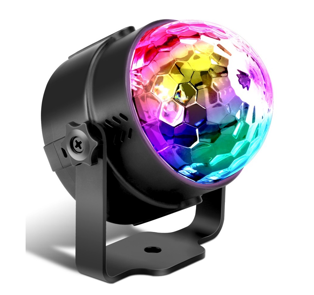 LED Disko Bumba gaismas projektors bērniem ballēm svētkiem | RGB Magic Crystal Disco Ball Party Lightning