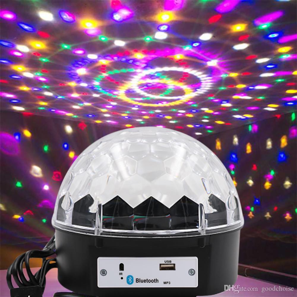 Bluetooth LED disko bumba projektors gaisma ar skaļruni, USB MP3 | Chrystal Magic Disco Ball Party Light