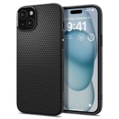 Apple iPhone 15 6.1'' Spigen Liquid Air Case Cover, Black | Telefona Vāciņš Maciņš Maks Apvalks Bampers