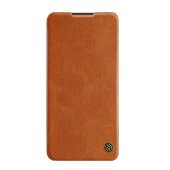 Xiaomi Poco M4 Pro 5G Nillkin Qin Leather Book Case Cover, Brown | Telefona Maciņš Vāciņš Apvalks Grāmatiņa
