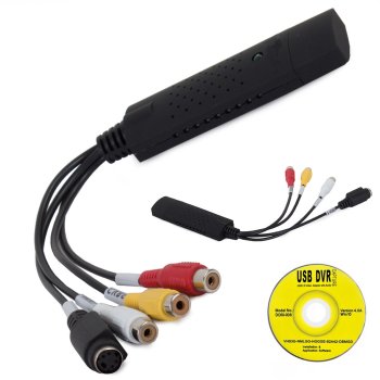 USB video uztvērējs VHS kasešu digitalizēšanai AV adapteris